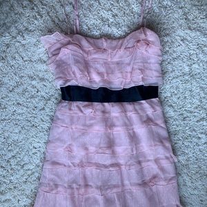 BCBG Pink Ruffle Dress